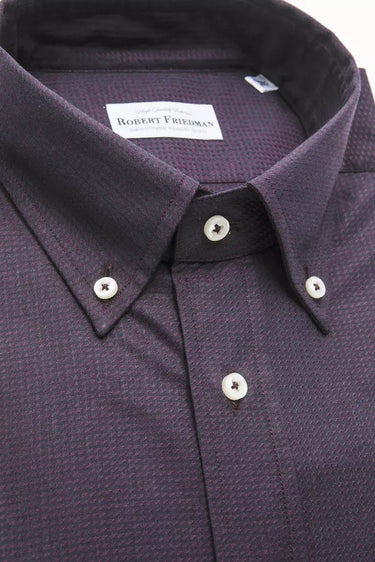 Elegant Black Cotton Button-Down Shirt